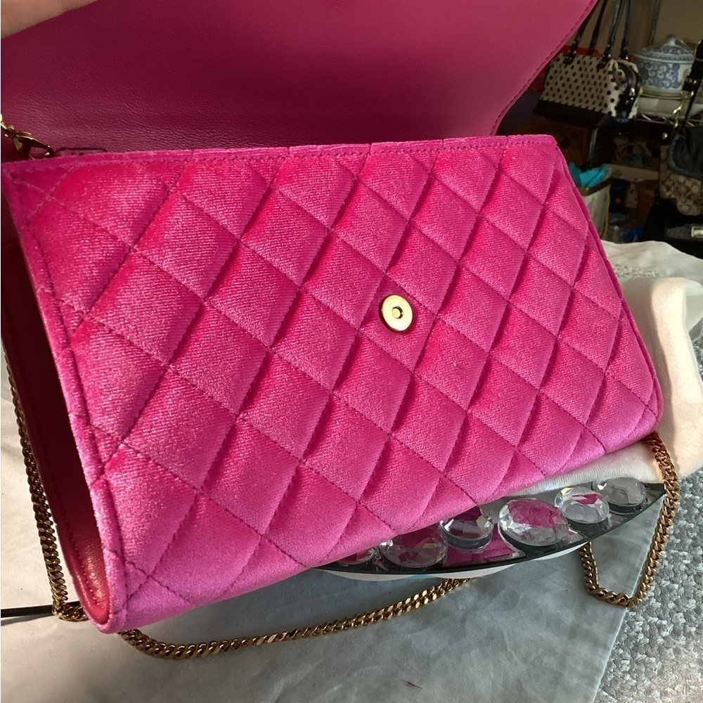 Versace La Medusa Velvet Pink💞NWT PURSE - Picture 13 of 17